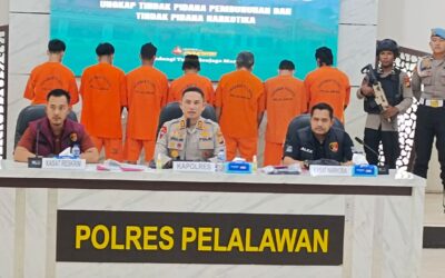 Penangkapan Cepat oleh Polres Pelalawan Terkait Pembunuhan dan Peredaran Narkotika di Kecamatan Langgam