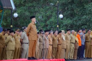 Kepemimpinan Wali Kota Dumai dalam Apel Pagi Pasca Libur Lebaran Idul Fitri 1446 H/2025 M