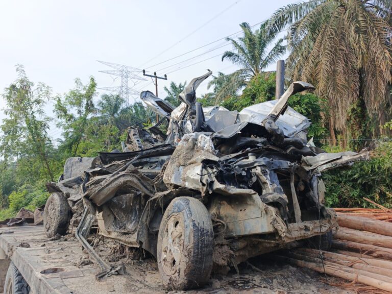 Kecelakaan Maut di Jalan Lintas Timur: Tiga Korban Tewas dan Mobil Ringsek di Lokasi KM 50+700