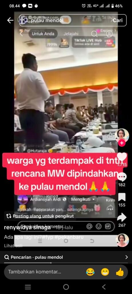 Kontroversi Relokasi Masyarakat TNTN: Video Viral Gubernur Riau dan Bupati Pelalawan Memanaskan Media Sosial, ke Pulau Mendol?