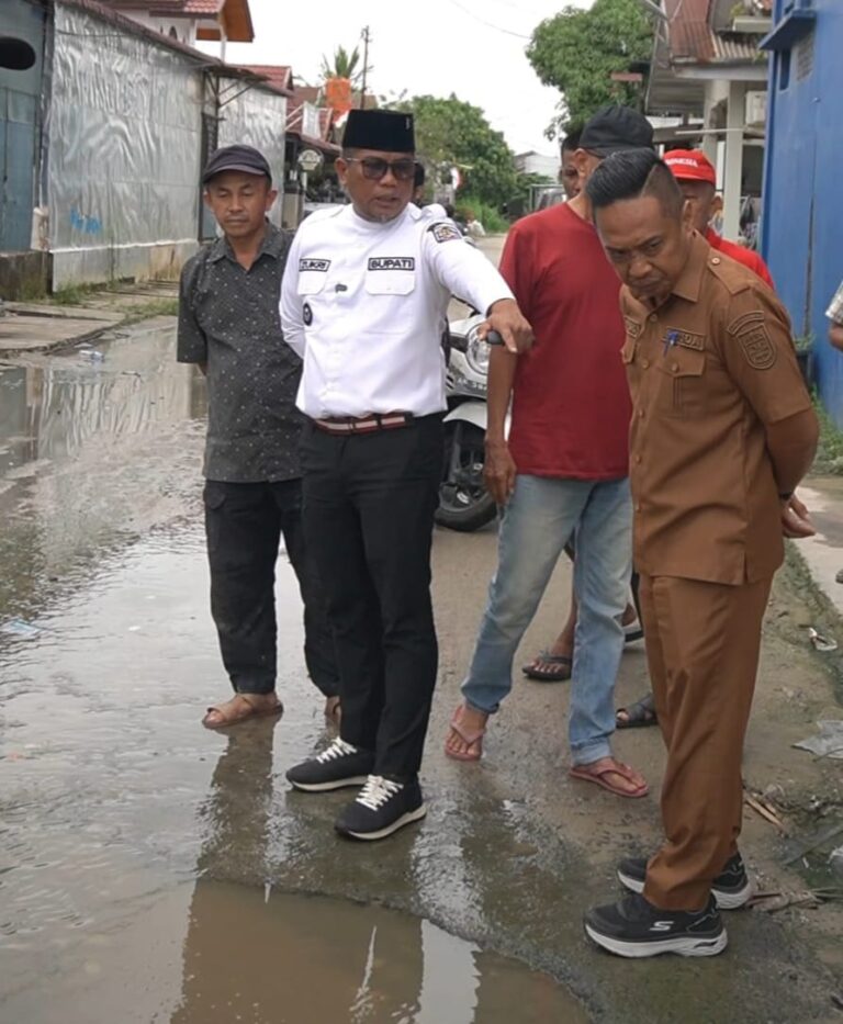Bupati Pelalawan Tinjau dan Normalisasi Drainase di Jalan Ade Irma Suryani/BTN Lama untuk Cegah Banjir