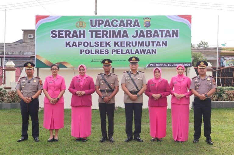 Serah Terima Jabatan Kapolsek Kerumutan: Ipda Muhammad Ali Sidiq, S.Psi Digantikan oleh Iptu Budi Santoso