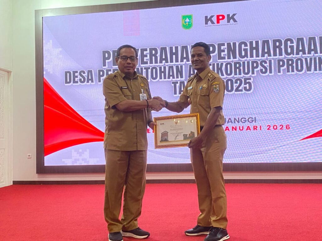 Desa Beringin Makmur Raih Penghargaan Desa Percontohan Antikorupsi Provinsi Riau 2025