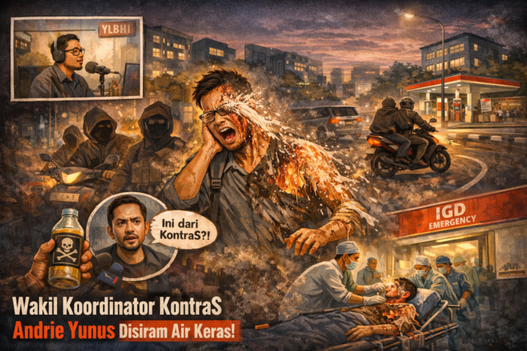 Kronologi Penyiraman Air Keras terhadap Aktivis KontraS Andrie Yunus Terungkap