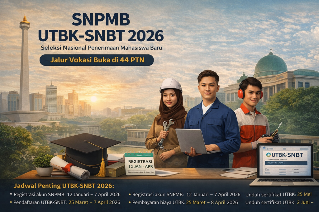 44 Kampus Vokasi Negeri untuk UTBK-SNBT 2026, Ini Informasi Kuotanya