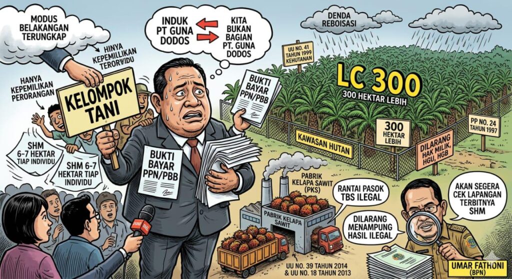 Aktivitas Sawit di Area Hutan Dipersoalkan, PT Guna Dodos Dikaitkan dengan Lahan LC 300