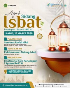 Kemenag Jadwalkan Sidang Isbat Penetapan 1 Syawal 1447 H pada 19 Maret 2026