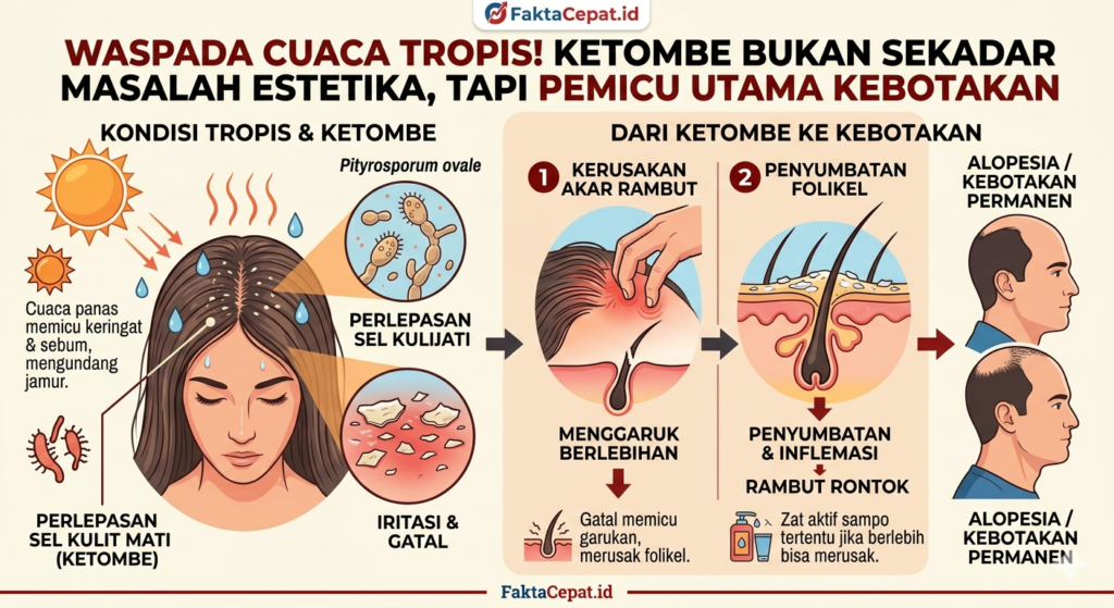 ​Waspada Cuaca Tropis! Ketombe Bukan Sekadar Masalah Estetika, Tapi Pemicu Utama Kebotakan