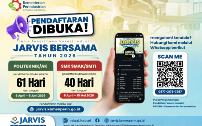 Pendaftaran Jarvis Bersama 2026 Dibuka, Kemenperin Sediakan Jalur Vokasi Industri untuk Ribuan Peserta