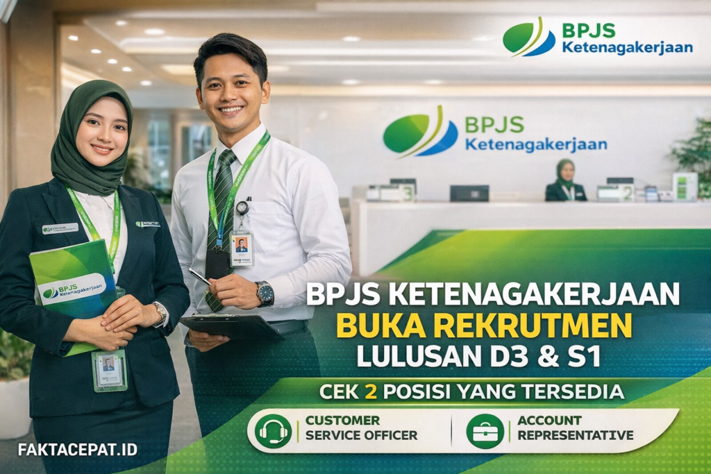 BPJS Ketenagakerjaan Buka Rekrutmen Lulusan D3 dan S1, Tersedia Dua Formasi Ini