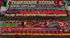 Warga Apresiasi Penangkapan Pengedar Sabu dengan Kirim Karangan Bunga