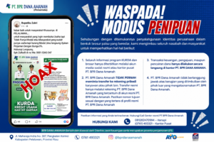 Hati-hati Pinjaman Palsu, BPR Dana Amanah Tegaskan Layanan Resmi Tanpa Biaya di Luar Aturan
