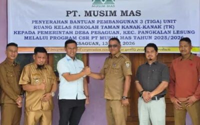 Wujud Peduli Pendidikan, PT Musim Mas Bangun 3 Ruang Kelas TK di Desa Pesaguan
