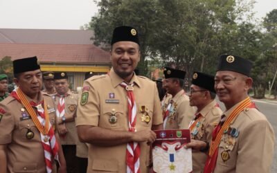 Bupati Inhu Hadiri Apel Besar Peringatan Hari Pramuka Ke-65 di Kantor Bupati Inhu