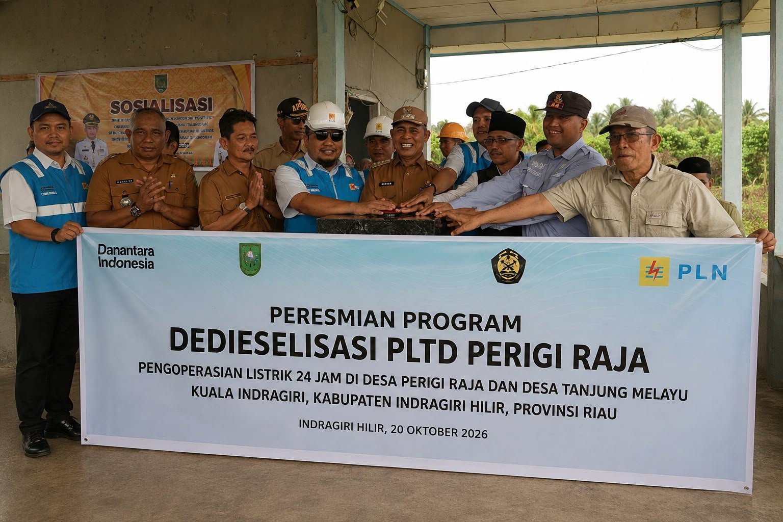 ​Listrik 24 Jam Masuk Desa, Sinergi PLN dan Pemkab Inhil Dorong Kesejahteraan Warga Perdesaan