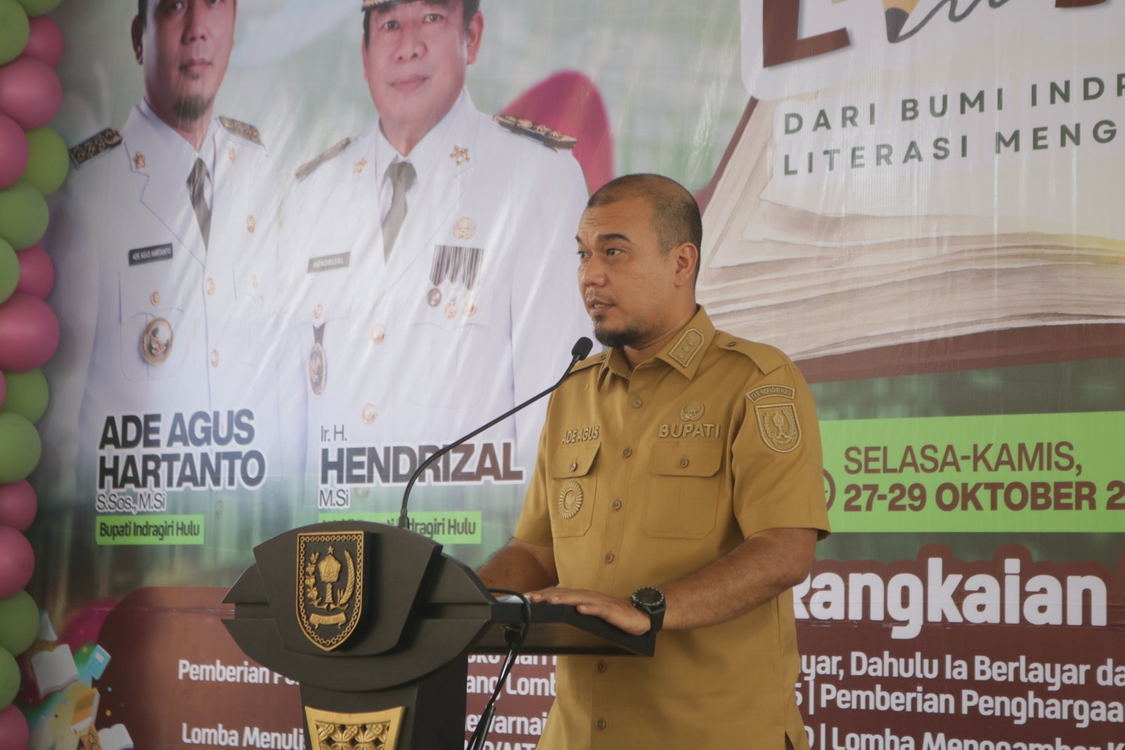 Festival Literasi Inhu 2026 Resmi Dibuka, Luncurkan 50 Buku Budaya Lokal